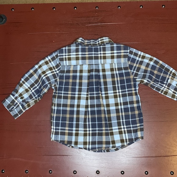 Janie and Jack Plaid Long Sleeved Shirt Size 12-18 Months - Picture 2 of 5